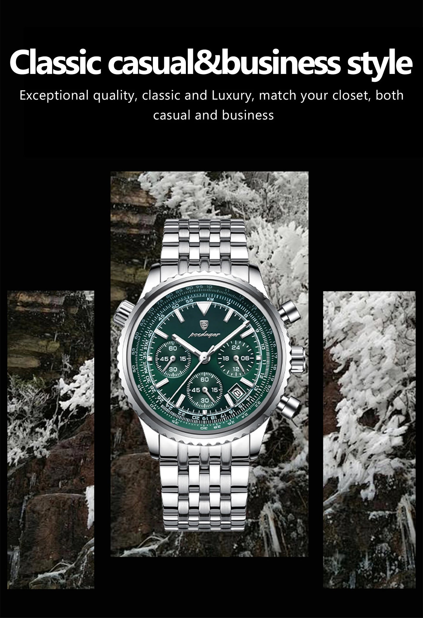 BARENIO STAINLESS STEEL MILITARY WATCH (BUY 1 GET 1 FREE)