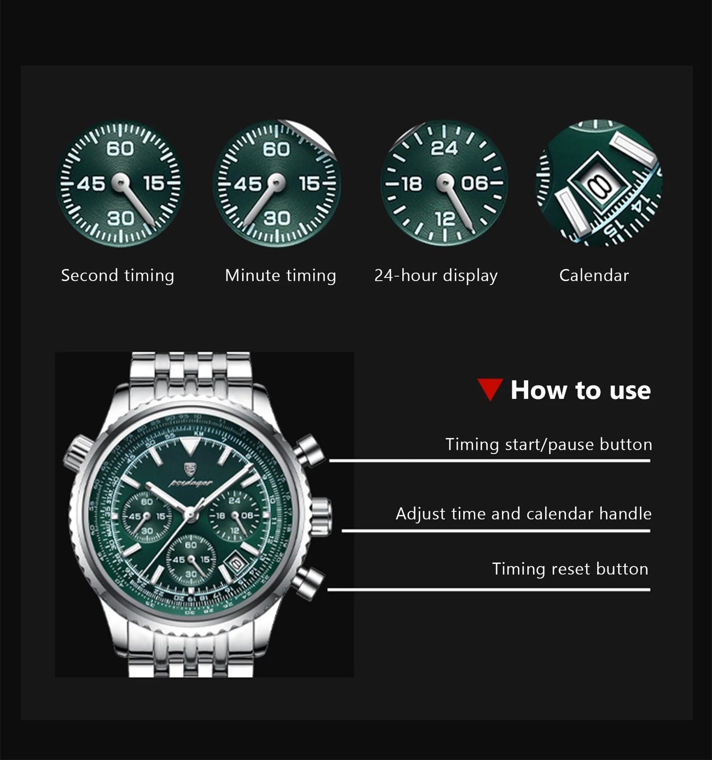 BARENIO STAINLESS STEEL MILITARY WATCH (BUY 1 GET 1 FREE)
