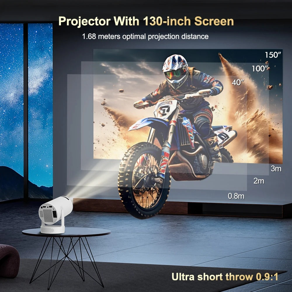 CineDream Portable Smart Hub HD Projector + Free Wireless Noise Cancelling Ear Buds