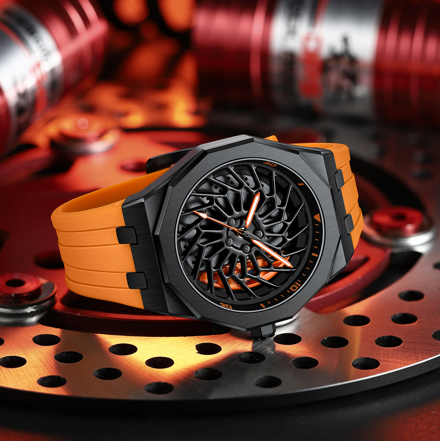 Barenio Spinning Car Rim Watch - i8 + G55 Edition