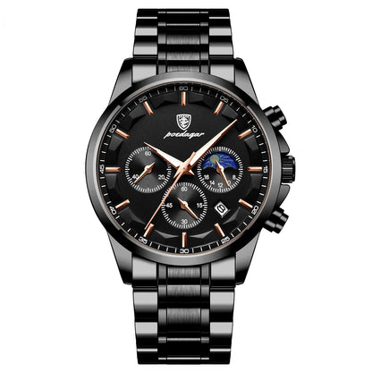 Barenio Luxury Steel Chronograph Watch