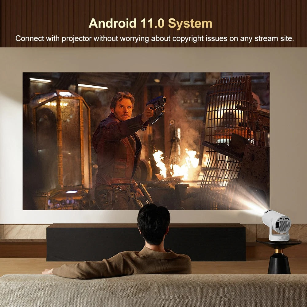 CineDream Portable Smart Hub HD Projector + Free Wireless Noise Cancelling Ear Buds