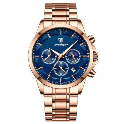 Barenio Luxury Steel Chronograph Watch