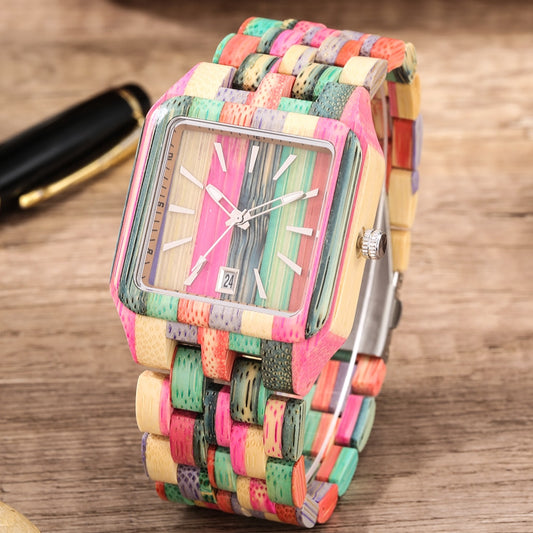 Barenio RAINBOW WOODEN WATCH